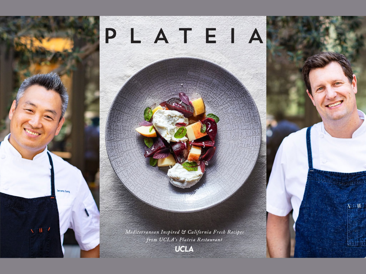 Platea cookbook cover with chefs
