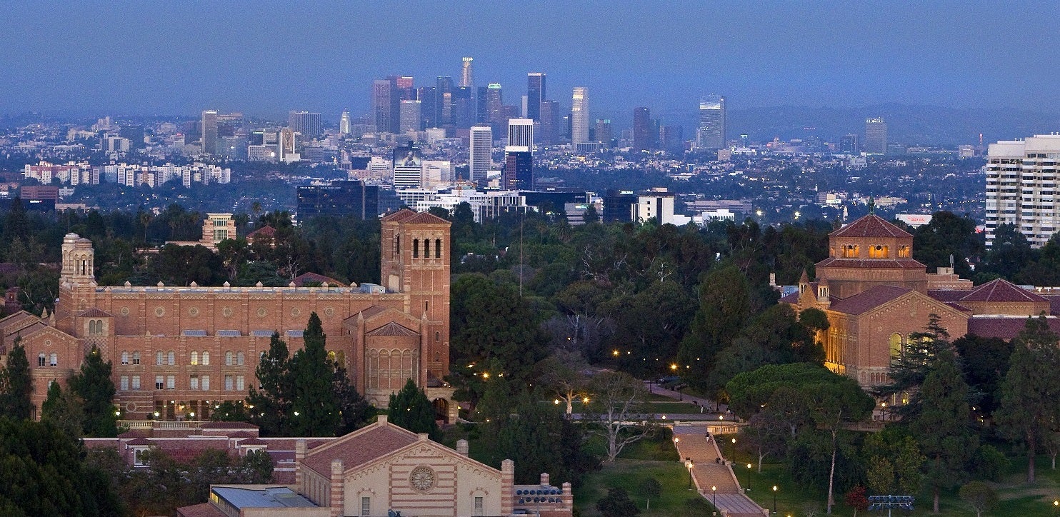 ucla and downtown la from hedrick