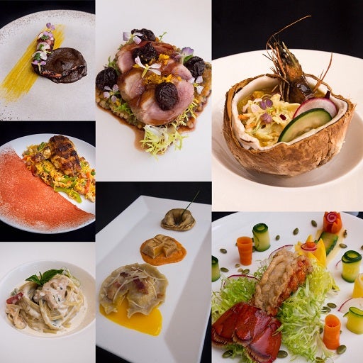 Participants in the culinary program create unique dishes for their final assignment.