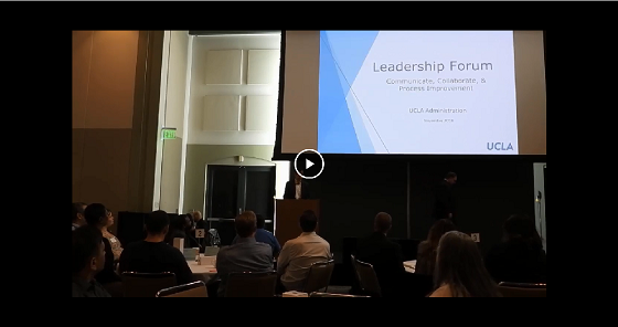 Click here to watch Administrative Vice Chancellor Michael Beck at the Leadership Forum November 13, 2018.
