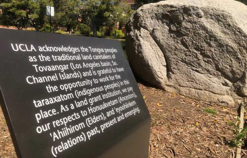 The UCLA Land Acknowledgement Sign