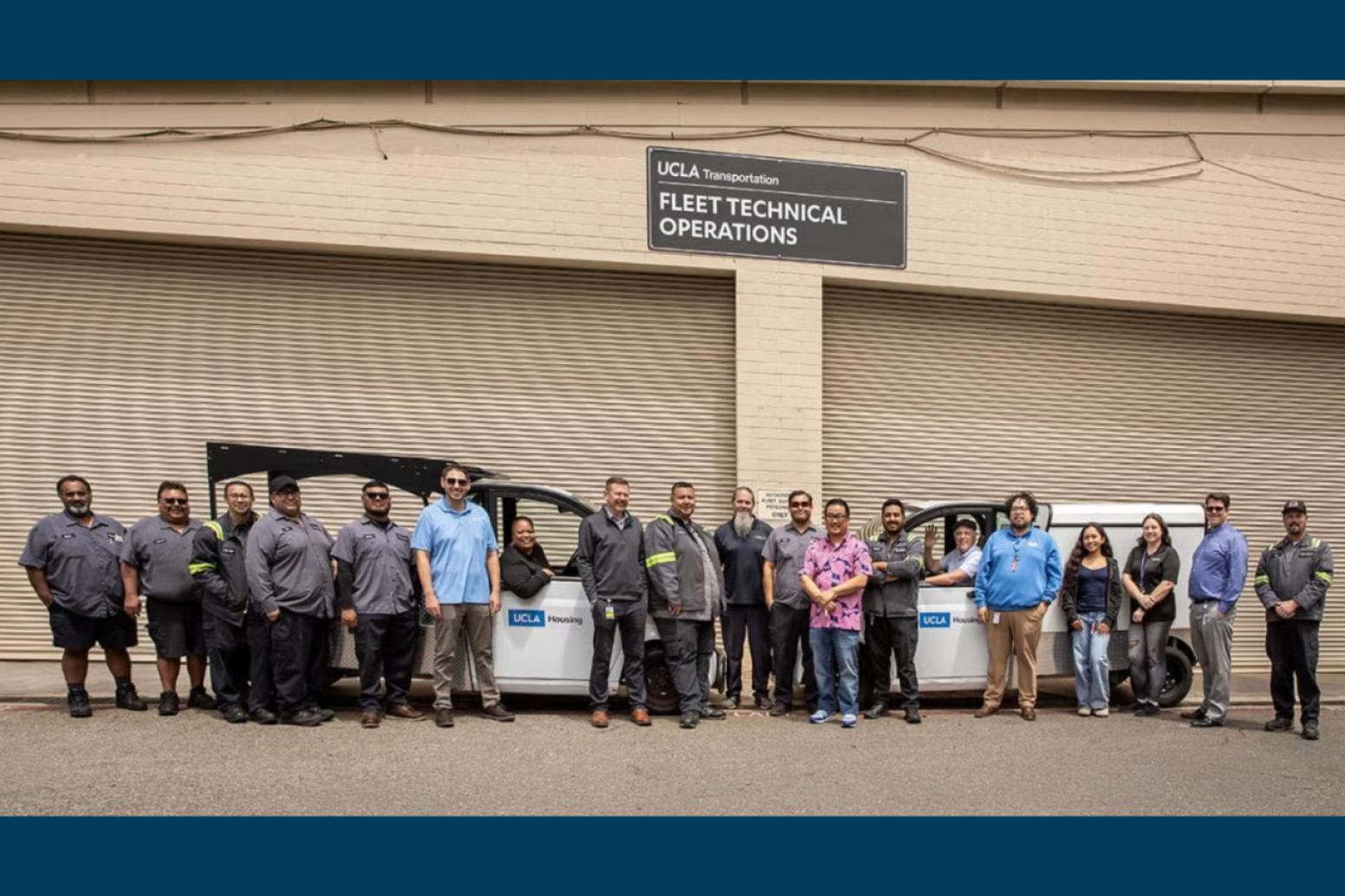 Group photo of UCLA fleet, named home No. 1 university fleet in U.S.