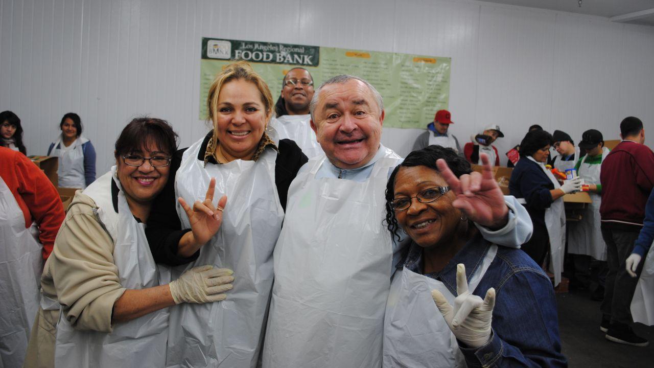 Volunteers at the Los Angeles Regional Food Bank