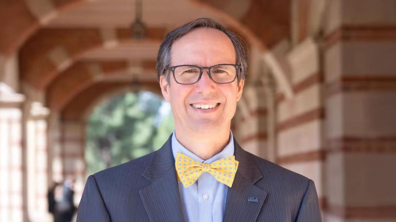 Administrative Vice Chancellor Michael Beck wearing his signature bowtie