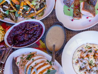 A beautiful meal filling a table