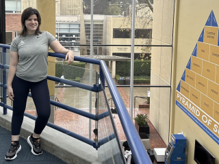 Sasha Karlin in the John Wooden Center